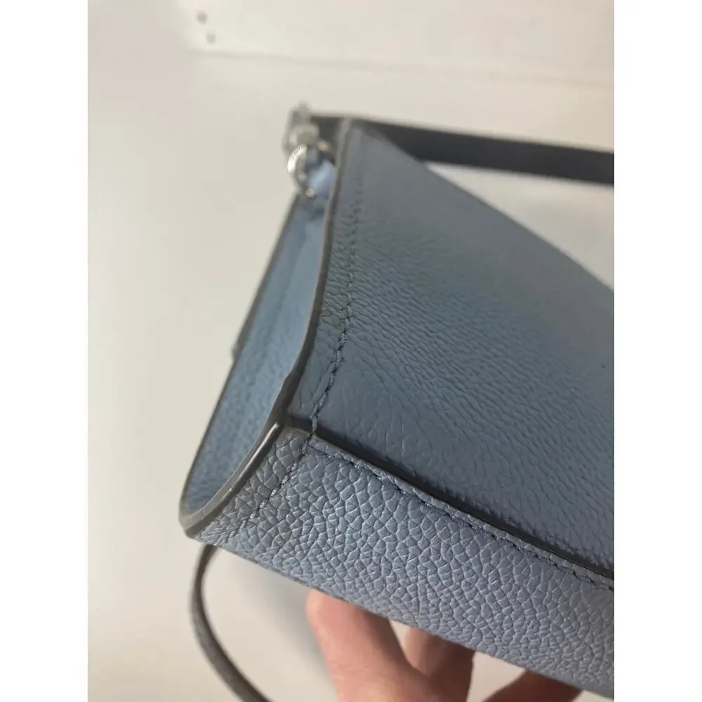 MICHAEL KORS MINI BLUE PEBBLED LEATHER WOMENS CROSBODY BAG